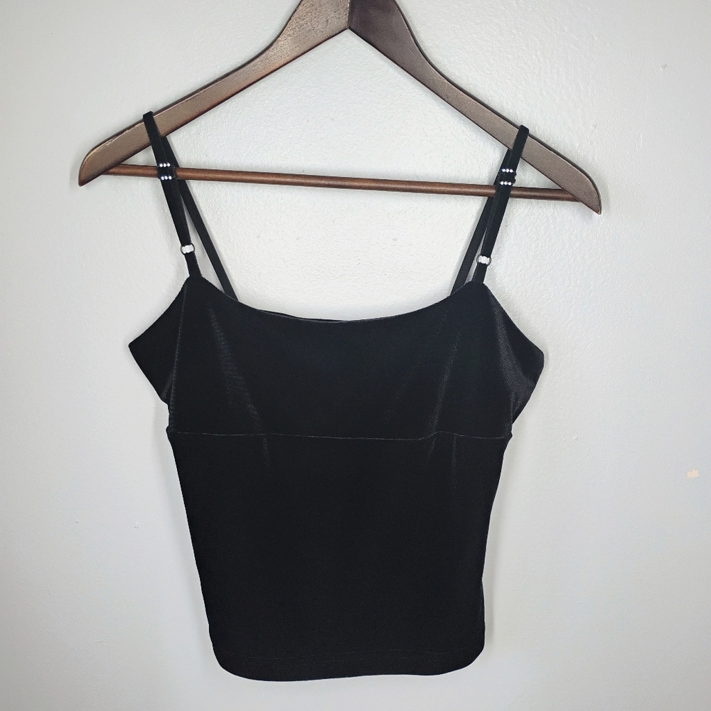 Vintage City Triangles Y2K Velvet Babydoll Top Juniors 9 Womens Small Whimsigoth